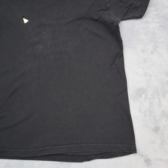 Tultex Shirt Mens Black Short Sleeve Crew Neck Graphic Print Pullover Tee - Picture 12 of 15